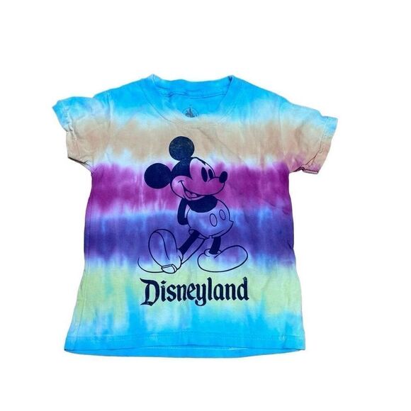 Walt Disney Disneyland Kids Mickey Mouse Tie-Dye T-Shirt Blue Multi Size 2T - Picture 2 of 8